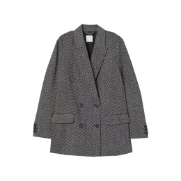 SKLS034 Mass customized retro women's suit jacket, personal design herringbone small suit, double row and double button suit supplier herringbone blazer   check blazer SKLS034 Mass customized retro women's suit jacket, personal design herringbone small suit, double row and double button suit supplier herringbone blazer   check blazer